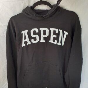New Large Aspen Colorado Black Pullover Hoodie
